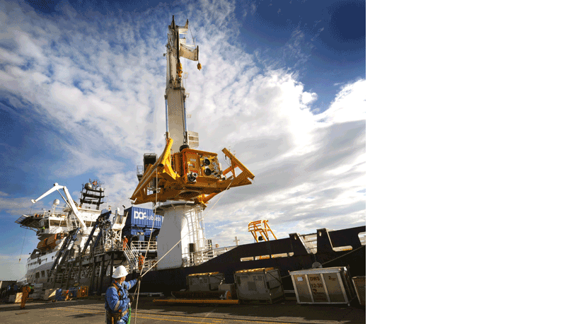 Loading of subsea materials for the Kipper gas field.