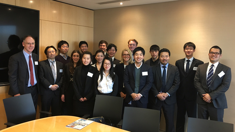 UWA Business School students and Mitsui representatives after the luncheon