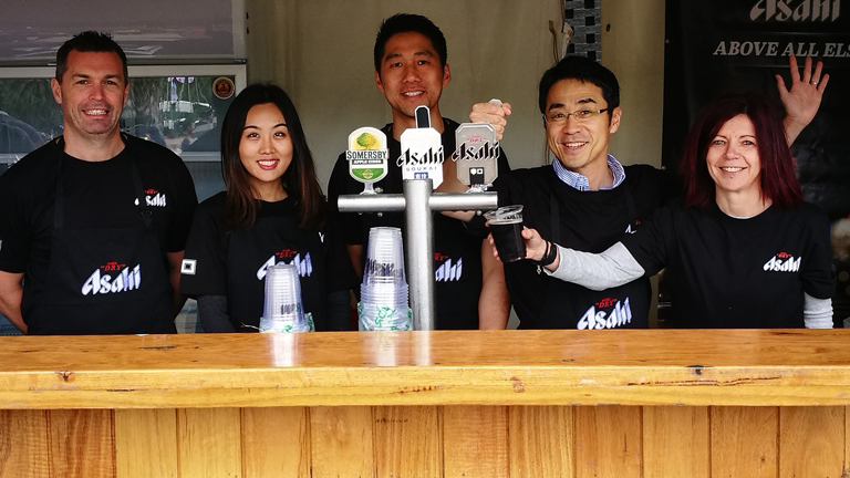 Mitsui Employees at Beer Garden
