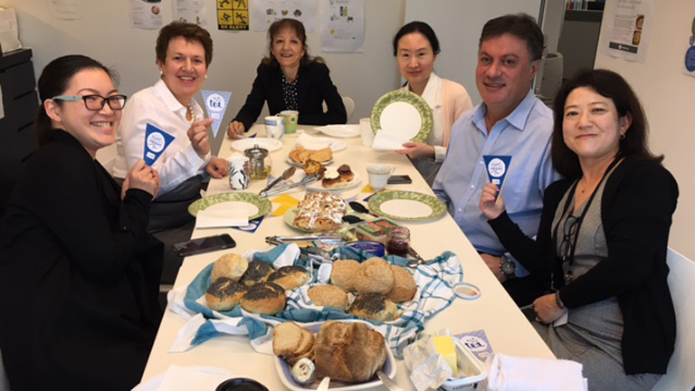 Sydney team enjoying the morning tea