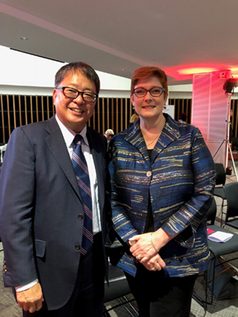 CEO of Mitsui & Co (Australia), Mr Noboru Katsu and Minister for Foreign Affairs, Hon. Marise Payne