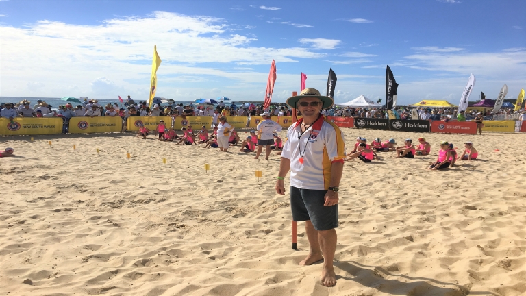 Andy officiating at a nippers event.