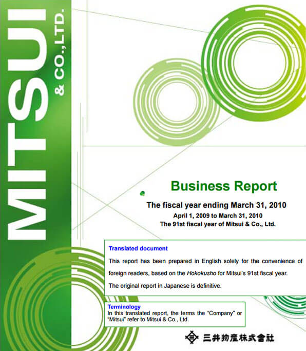 The 91st Fiscal year Ended March 31, 2010