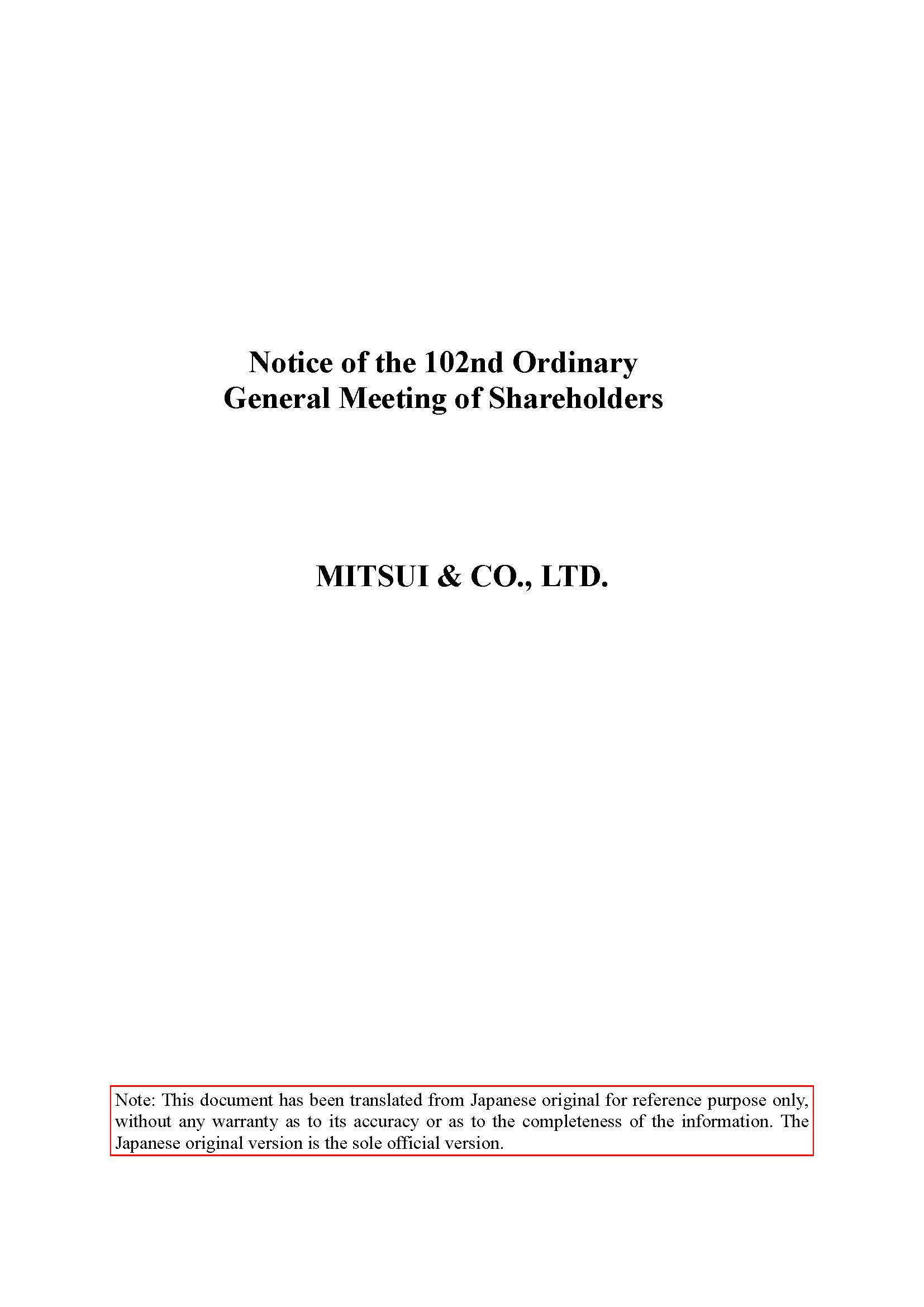 The 102nd Fiscal year Ended March 31, 2021