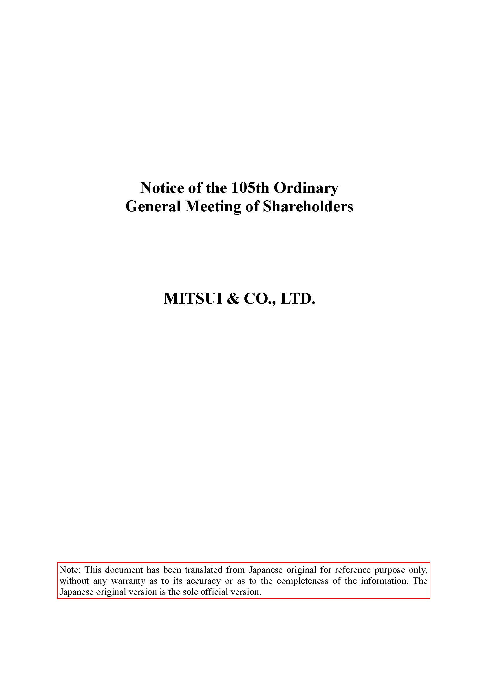 The 105th Fiscal year Ended March 31, 2024