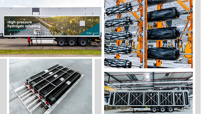 Hydrogen Cylinders, Distribution Module, and Mobile Hydrogen Refueler