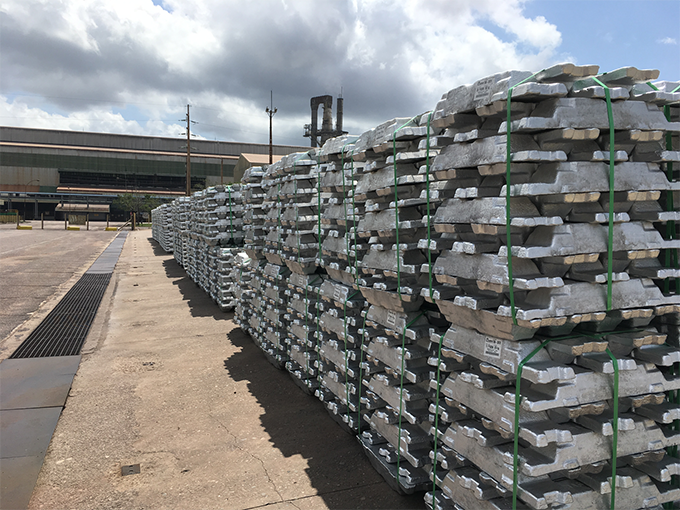 Aluminum ingot produced by Albras