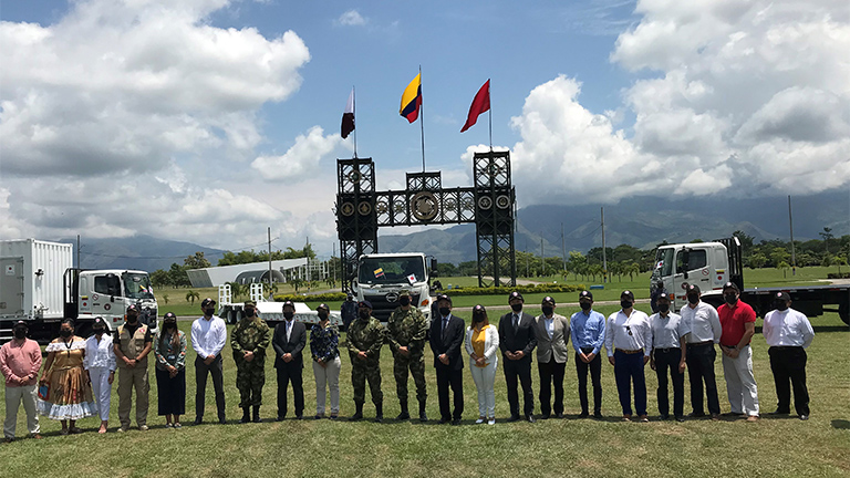 Colombia: Donation of tractors and other equipment for transporting landmine demining equipment; donation of bicycles