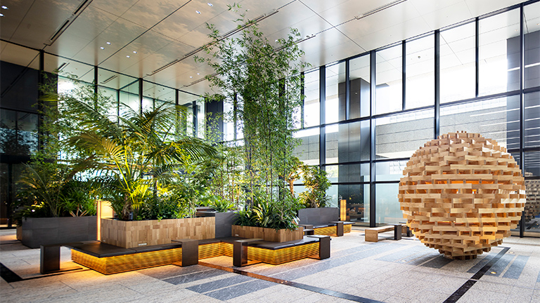First-floor lobby of Mitsui & Co.'s head office