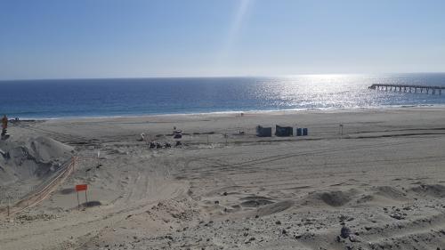 Construction progress at the site of the desalination plant