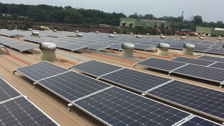 Rooftop solar power generation facilities in Zaheerabad