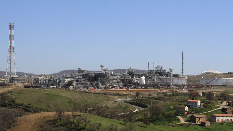 Tempa Rossa Project oil treatment center in the Basilicata region, Italy