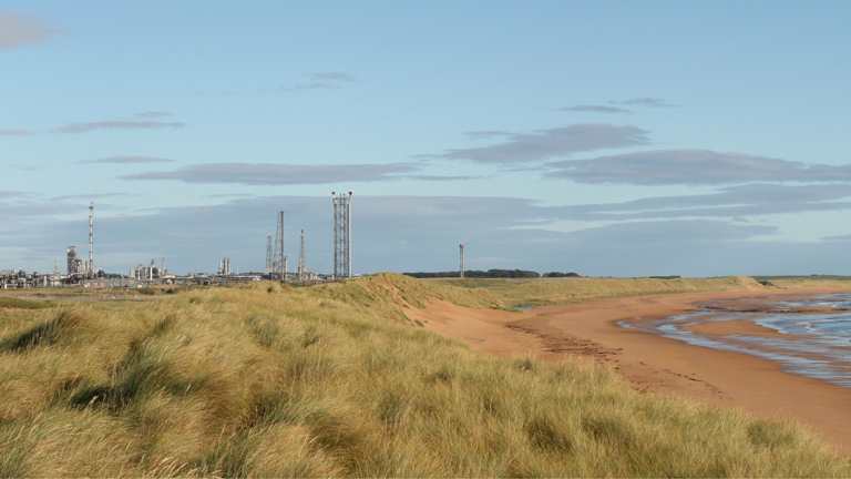 Planned construction site of Acorn Project's Onshore Plant