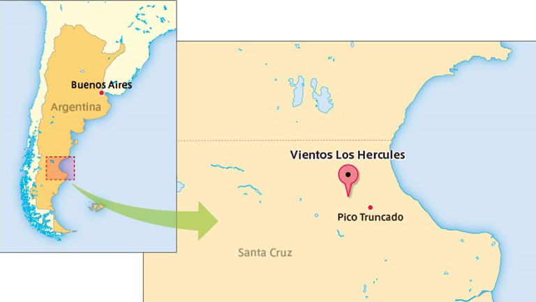 Vientos Los Hércules S.A. Wind Farm Location