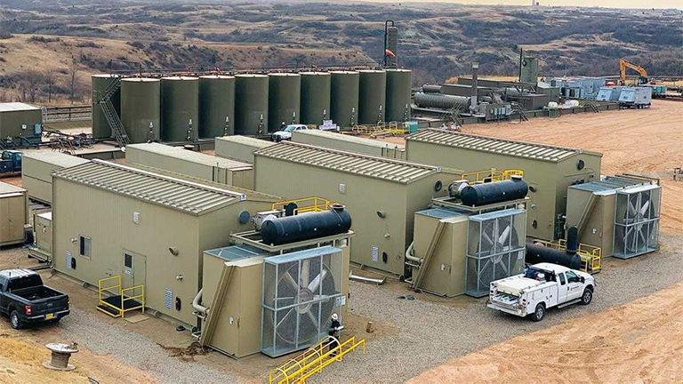 A Crusoe Energy business operation in the Williston Basin in North Dakota