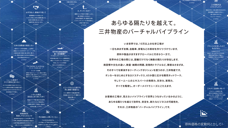 あらゆる隔たりを越えて。三井物産のバーチャルパイプライン