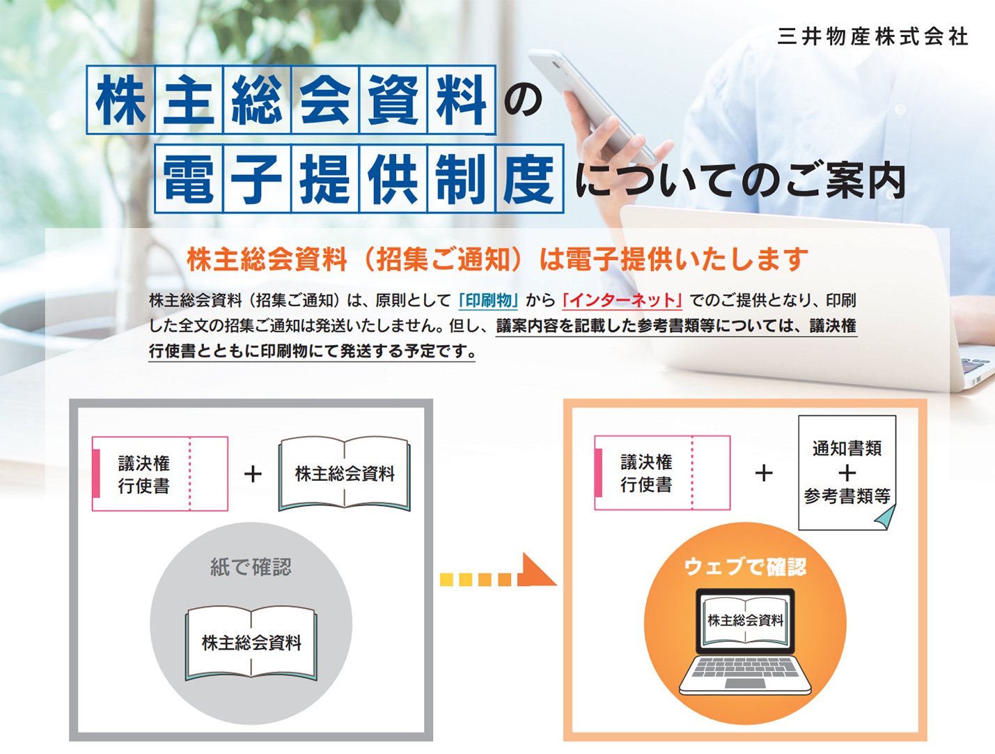 株主総会資料の電子提供制度についてのご案内