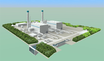 相馬港天然ガス火力発電所（仮称） 完成イメージ鳥瞰図