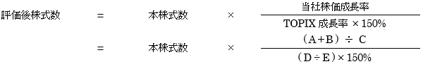評価後株式数